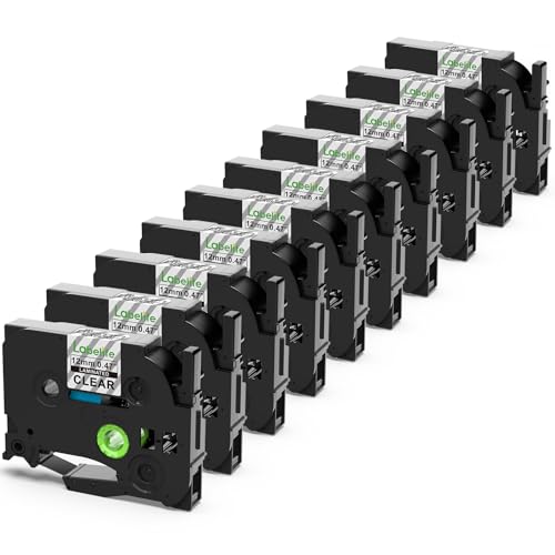 Labelife 10-Pack Clear Label Tape for Brother P-Touch TZe-131