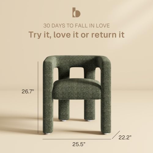 Image of BELLEZE Set of 4 Lisbon Upholstered Dining Chair - Green