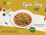 Egusi | Egusi Soup Kit | Soup Mix with Ground Melon Seeds, Dried Vegetables, Chilli, African Spices | Meal for 5 | Nigerian/West African Cuisine, 300g