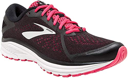 Brooks Women's Running Shoes, Multicolour Black Pink Silver 090, 5.5