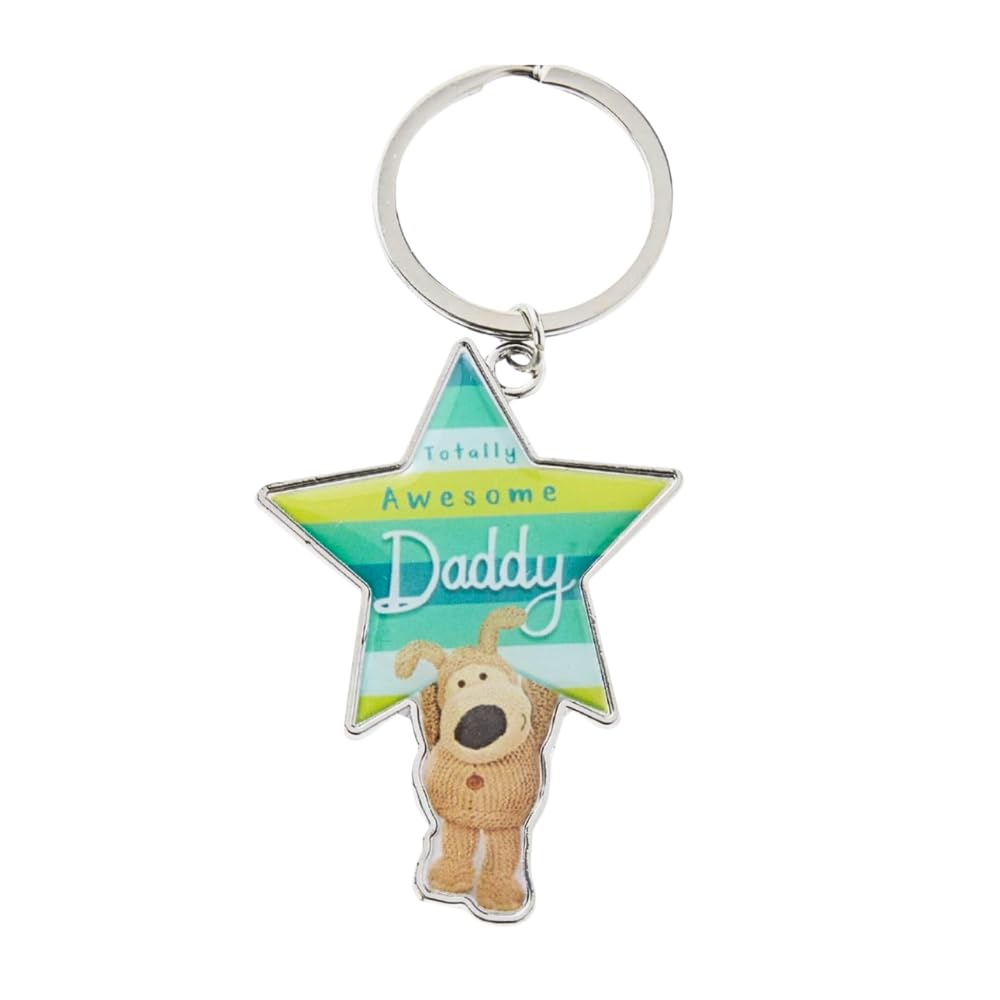 HOX Boofle Enamel Stainless Steel Keychain Keyring - Daddy