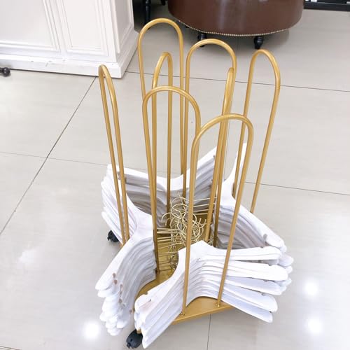Pile de cintres de vente et rangement mobile : grand support pour cintres en velours et métal