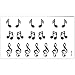 Produktbild EROSPA® Tattoo-Bogen temporär - Musik / Noten / Notenschlüssel - 10,5 x 6 cm
