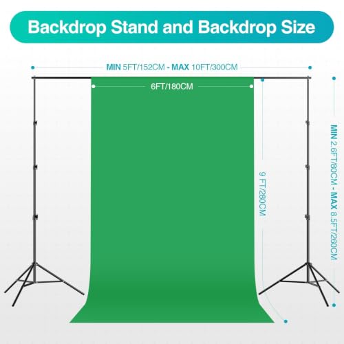 Image of EMART Photography Lighting Kit with 8.5x10Ft Backdrop Stand,6x9FT Backdrops