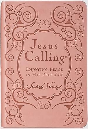 Book cover Jesus Calling, Pink Leathersoft, with Scripture References: Enjoying Peace in His Presence (A 365-Day Devotional)