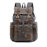 ★ ROBUST CANVAS - Der Lehrer Rucksack aus haltbar Canvas wirkt sehr robust im Retrolook für Alltag order Wandern, Bergsteiger. Der passt zündest allen Outfits.