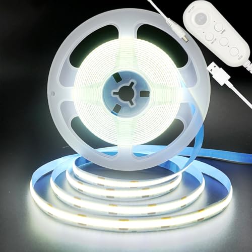Tira LED Flexible con Sensor de Movimiento 5V USB 3M Luz Blanca Fría miniatura 1