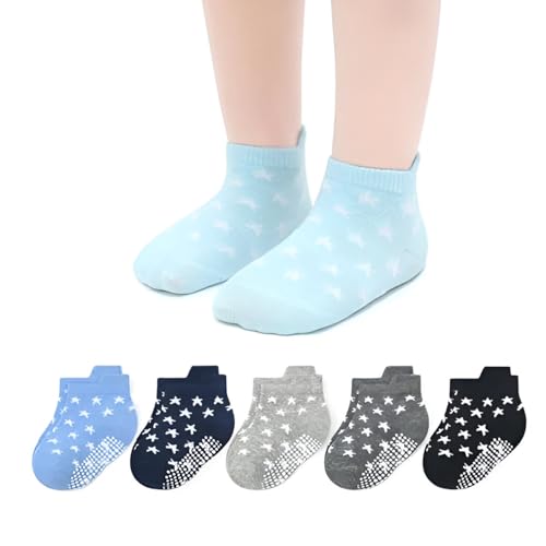Image of MOMISY Baby Girl Boys children Non Slip Socks Toddlers Infant Warm Cotton Stretch Anti skid Socks-6 Pairs