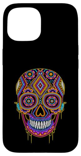 Dia de Los Muertos Floral Sugar Skull Mexico Day of The Dead �X�}�z�P�[�X iPhone 15 �p
