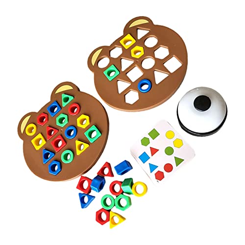 Sharplace Spielzeuge für Kinder zum Formenlernen, Formanpassung Spiel Farbsensorisches Lernspielzeug, Shape Matching Puzzle Game, Montessori Toys Sensorisches Lernspielzeug für Kinder, mit Glocke