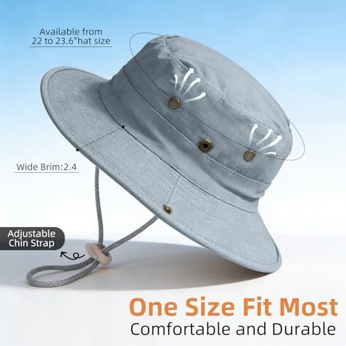 Image of Sun Hats for Men Women Boonie Hat Foldable Fishing Hat UPF 50+ Bucket Hat for Fishing Hiking Garden Safari Beach
