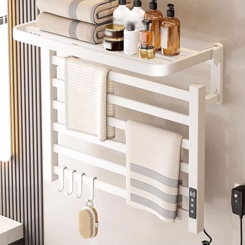 Sèche-serviettes mural en alliage d'aluminium blanc pour salle de bain