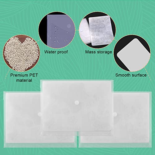 Image of 1.5mm Double-Sided Die Cut Storage Magnetic Sheets & Clear Stamp Storage Panels with Pockets, Resealable Envelope for Cutting Dies, Stencils & Embossing Folder Organizer