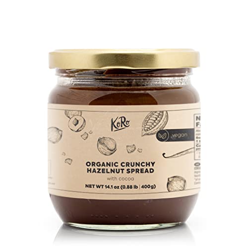 Koro - Crunchy Organic Hazelnut Spread With Cocoa - Crunchy - Without Palm Oil - Plant Based #TOP3