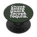 Nourriture mexicaine, frites, salsa, guac, tacos et tequila PopSockets PopGrip Interchangeable