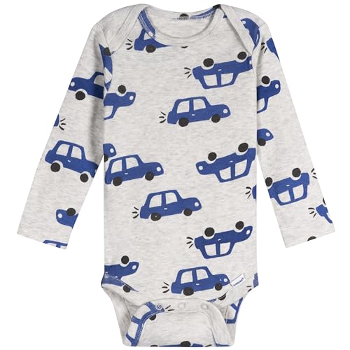 Image of Onesies Brand Unisex Baby 6-Pack Long Sleeve Bodysuits - Breathable Cotton One-Piece Outfits for Newborns & Infants