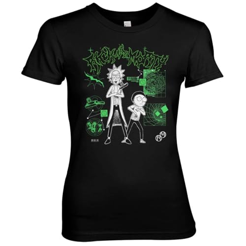 T-Shirt Rick and Morty pour Femmes Lab Imprimé en Coton Coupe Confortable