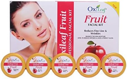 Diwali Dhanteras - Kit facial de frutas, máscara facial de masaje, crema, gel facial, kit facial exclusivo 5 en 1 (26.46oz)