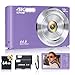 Digital Camera, FHD 4K Digital Camera for Kids Purple with 64GB SD Card 16X Digital Zoom, Cameras for Photography Compact Point and Shoot Camera for Teen Boys Girls Kids Autofocus Camera Digital