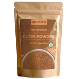Heawans Organic Premium Grade Clove Ground, Food Grade Aluminium Foil Kraft Paper Pouch (4.5 OZ)