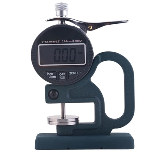 Calibrador digital de espesores para esponja, papel y cartón, rango 0-12,7 mm, pantalla grande, diámetro de sonda 30 mm miniatura 1