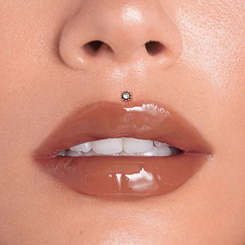 Yjbglrygf 16G Labret Studs 12 Pcs Tragus Earrings Of Body Piercing Jewelry With Opal Zircon Lip Rings Helix Earring Studs In 6 Style (1.2Mm*6Mm, Rose Gold) #TOP4