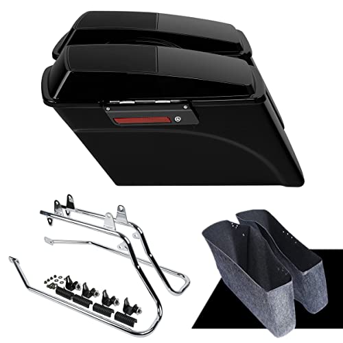 Alforjas rígidas negras para Harley Softail 1984-2017 miniatura 1