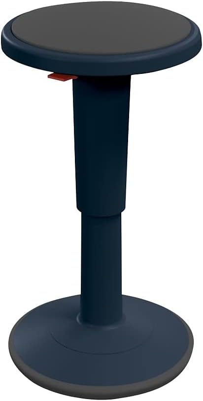 MooreCo 17-24" Plastic Hierarchy Height Adjustable Grow Tall Stool in Navy