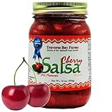 Traverse Bay Farms Cherry Salsa – Sweet & Spicy Fruit Salsa with Michigan Cherries – Gourmet, Small Batch, Gluten-Free, Award-Winning, USA Made – 1 Jar