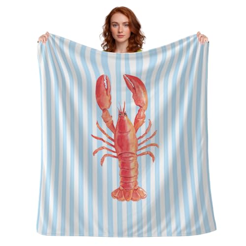 Coastal Lobster Throw Blanket