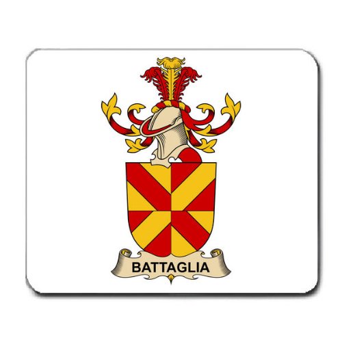 Battaglia Family Crest Coat of Arms Mouse Pad