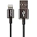Produktbild StarTech.com 1m Premium Apple Lightning auf USB Kabel mit Metall Anschluss für iPhone/iPod/iPad - Schwarz