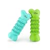 CHIWAVA 2 Pack 5.1 Rubber Bones Dental Dog Toy Bone Stick Teeth Cleaning for Small Dogs Assorted Color