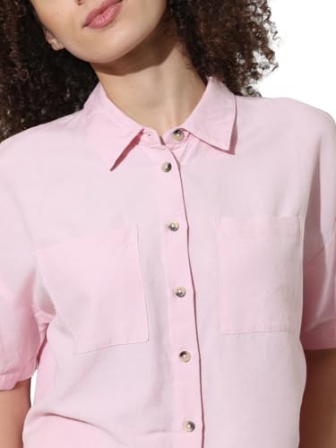 Image of ONLY Women's Cotton Blend Loose Fit Shirt