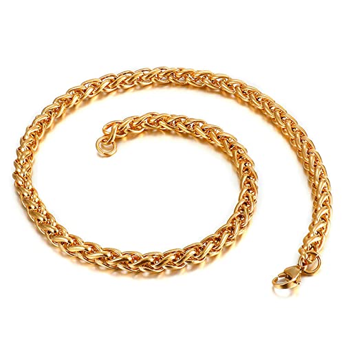 Collier acier inoxydable anti-ternissement chaîne maille Palma hypoallergénique