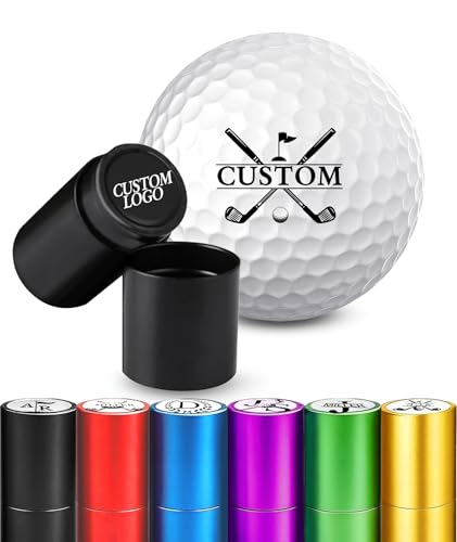 Artstars Custom Golf Ball Stamp Personalized Golf Ball Marker Stamp Waterproof Golf Ball Stamper with Monogram Logo Design Golf Accessories Customized Golf Gifts (A-style-02)