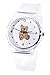 Tonnier Uhren Resin Jelly Transparent Watch Band Cute Muster Studenten Quarz Armbanduhr für Teenager Mädchen J-Bär