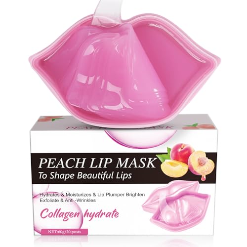 ARCHIDATE Lippenmaske - Lippenmaske Pads - Collagen Feuchtigkeit Lippenpflege Mask - Anti Falten Reduzieren Feine Linien Lippenpeeling Lippen Maske - Lip Masken Beauty (ROSA)
