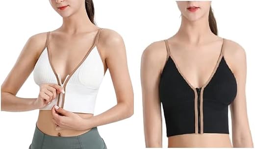 Dilency Sales Sports Bra for Gym, Yoga with Removable Pads (Comfortable for 28 to 32 Bust-Size) (Free-Size, White)