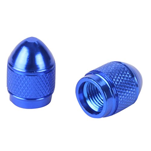 Sunlite Hex Sport Schrader Valve Caps, Blue
