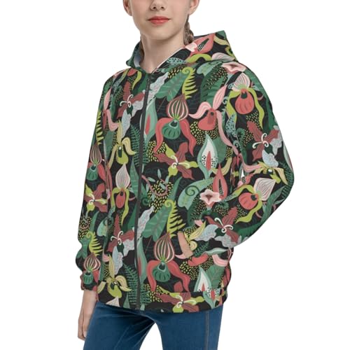 Jungle Kid Hoodies Boys Zip Up Sweatshirts Girls Pullover with Pocket