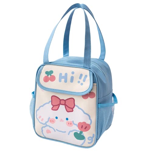 SNOWAQUA Kawaii Lunch Bag Insulated Tote Bag Cute Bear Lunch Box Picnic Travel Cooler Bag for Women Student Kid Leakproof Reusable Lunch Tote Bag for Work School (Style2)