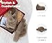 COFACE Women's Fluff Slippers Open Toe Fuzzy Faux Fur Ladies House Fashion Platform Slide Shoes with Comfort Arch Support, Indoor Outdoor Sole, Brown Size 5