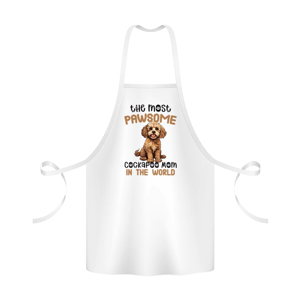 Getagift The Most Paw-some Cockapoo Mom – Gift for Dog Mom, Baker BBQ Kitchen Chef Apron