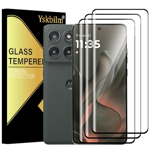 Yskbilm (3 Pack) For Motorola Edge 2025 Screen Protector HD-Clear 9H Tempered Glass [3D Touch][Bubble-Free][Anti-Scratch] Screen Protector Glass For Motorola Edge 2025/60 Fusion /60 Pro