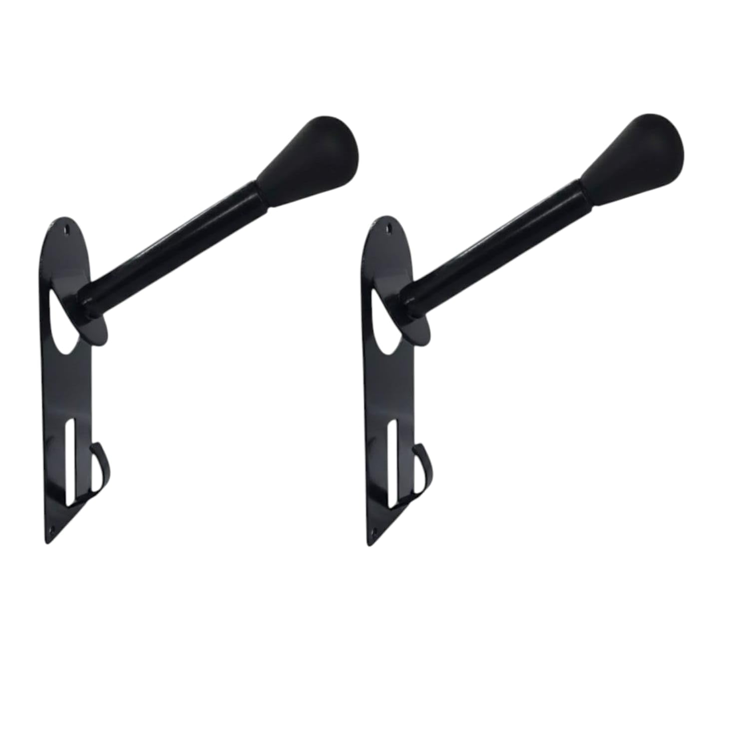 Helmet and Jacket Hanger, Vertical Wall Mount Helmet Hook Black (2)