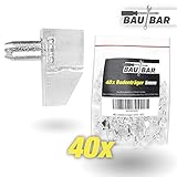 LIEFERUMFANG: Das Set besteht 40 Bodenträgern. Die Stifte haben einen Durchmesser von 5mm und sind ca. 9mm lang.