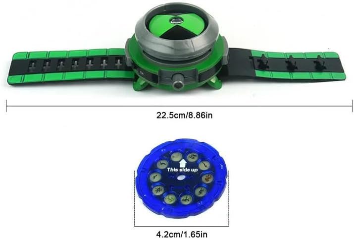 Image of 2PCS Cute Projector Alien Force Ultimate Omnitrix Watch Toy for Kids Birthday Gift (Blue+Black)