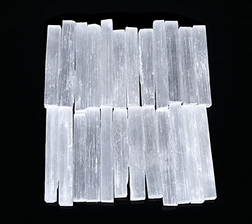 Xiannvxi 4 Inches Selenite Sticks Large Selenite Crystal Wands White Raw Rough Crystals Bulk For Healing Reiki Metaphysical Energy Drawing Protection Wiccan Altar Supplies 12 Pcs #TOP2