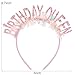 BIRTHDAY QUEEN Birthday Headbands for Women Happy Birthday Tiaras for Girls Birthday Crowns Party Decorations Accessories